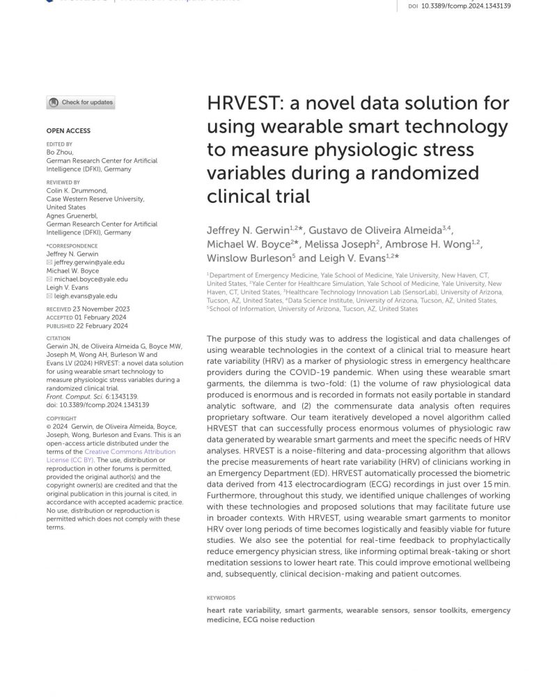 HRVEST a novel data solution for using wearable smart technology to measure physiologic stress variables during a randomized clinical trial thumb