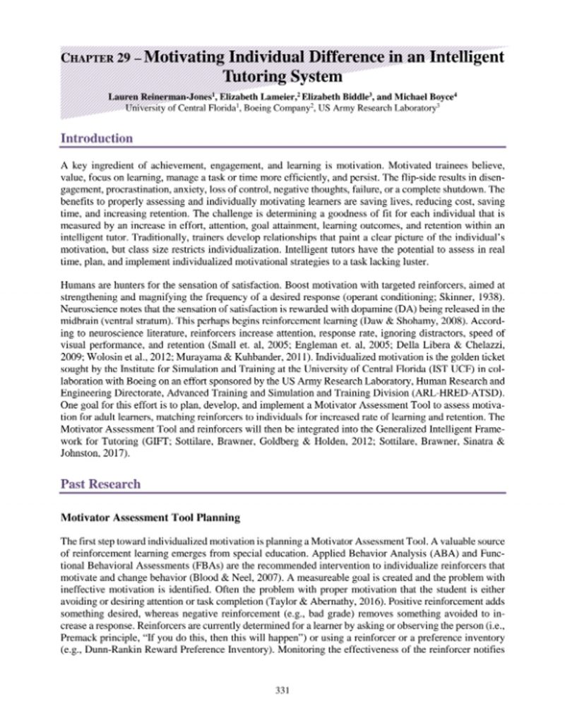 Motivating CHAPTER 29–Individual Difference in an Intelligent TutoringSystem thumb
