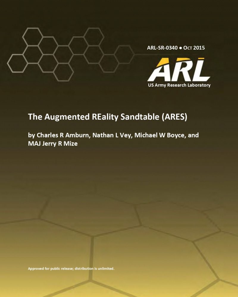 The augmented reality sandtable (ARES)