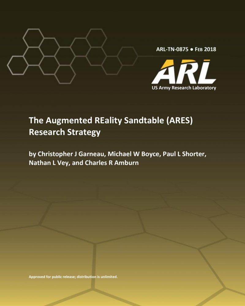 The augmented reality sandtable (ARES) research strategy thumb