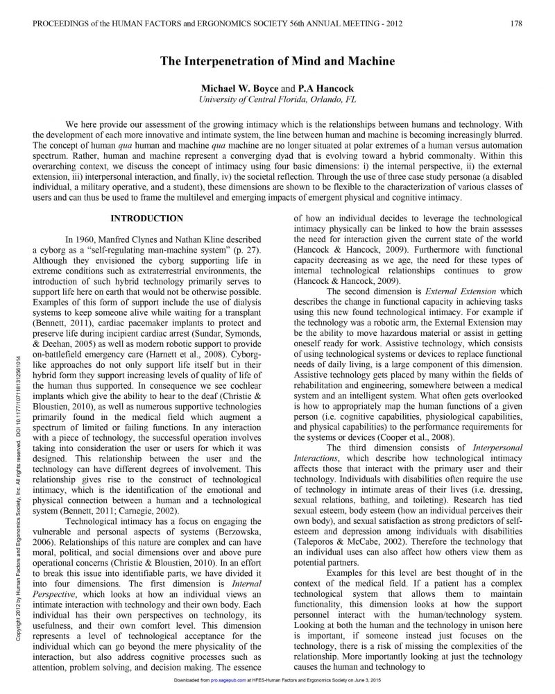 The interpenetration of mind and machine thumb